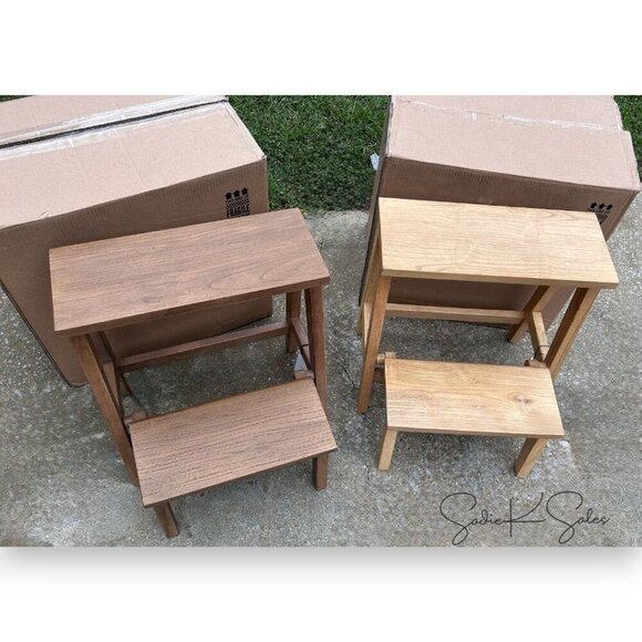Wood Kitchen Step Stool Natural - Hearth & Hand Magnolia, Target, New in Box - Picture 9 of 9
